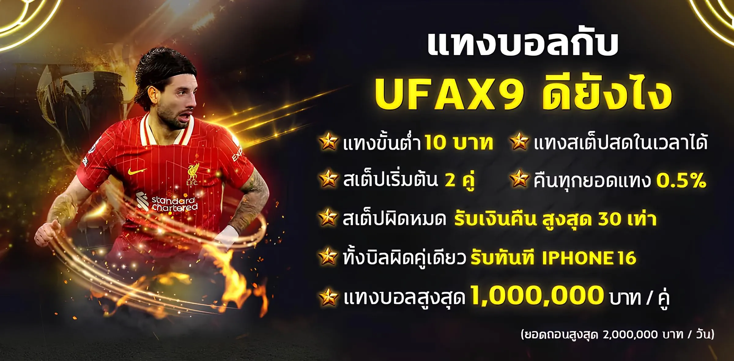 แทงบอลUFAX9 แทงบอลขั้นต่ำ 10 บาท